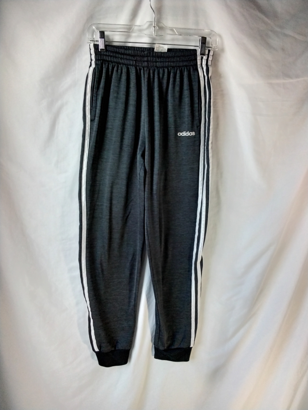 Adidas Kids Black Three-Stripe Track Pants